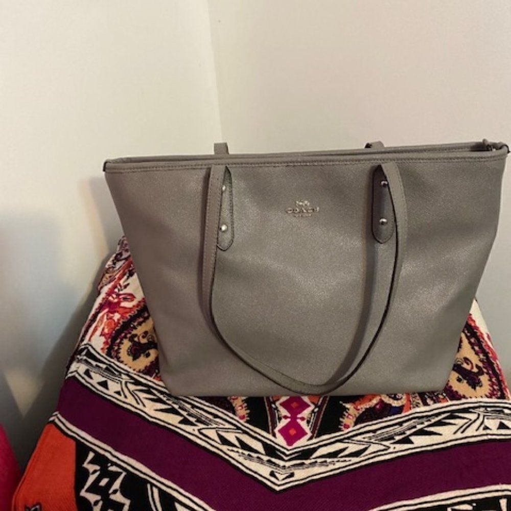 Coach F58846 Gray City Zip Tote